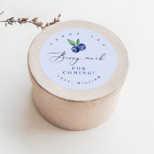 Sticker Rond Merci de bleuets beaucoup à venir