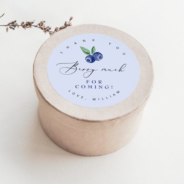 Sticker Rond Merci de bleuets beaucoup à venir (Créateur téléchargé)