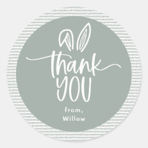 Sticker Rond Merci De Fête D'Anniversaire