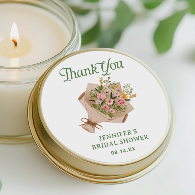 Sticker Rond Merci de Fête des mariées du marché agricole (Créateur téléchargé)