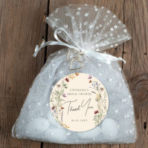 Merci de Fête des mariées Fleur sauvage Boho