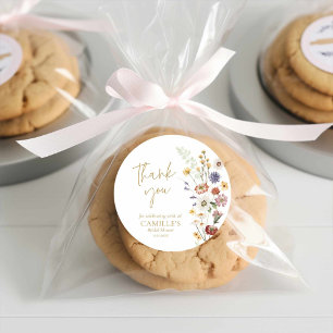 Sticker Rond Merci de jardin fleur sauvage