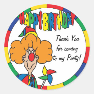 Sticker Rond Merci de joyeux anniversaire
