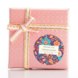 Sticker Rond Merci de la fête botanique de la retraite