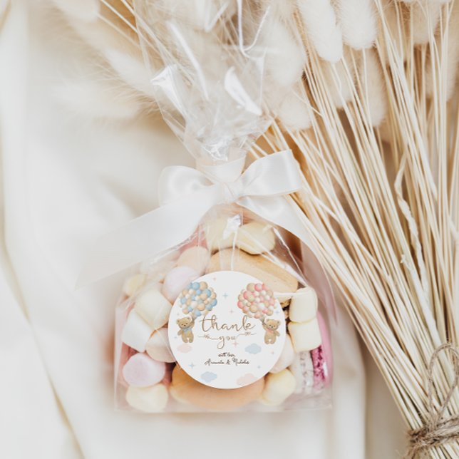 Sticker Rond Merci de la révélation de genre (Créateur téléchargé)