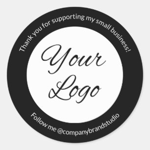 Sticker Rond Merci de logo moderne pour petites entreprises