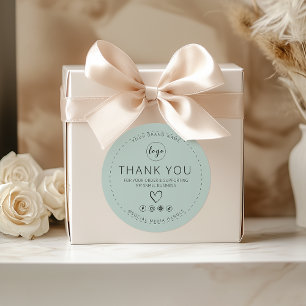 Sticker Rond Merci de logo pour votre commande