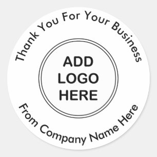 Sticker Rond Merci de logo professionnel
