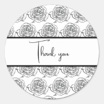Merci de Mariage noir et blanc
