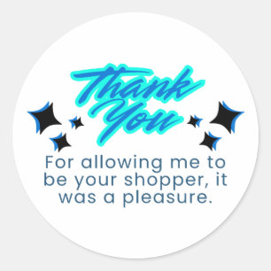 Sticker Rond Merci De M'Avoir Permis D'Être Votre Acheteur