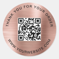 Merci de Modèle de code QR d'entreprise rose