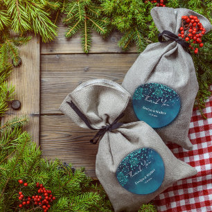 Sticker Rond Merci de nuit d'hiver