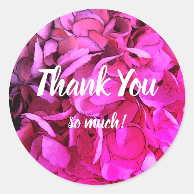 Sticker Rond Merci De Script Écrit À La Main Tellement! Étiquet (Devant)