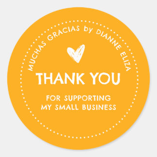 Sticker Rond Merci de Soutenir Ma Petite Entreprise