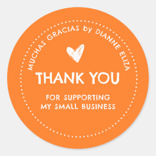 Sticker Rond Merci de soutenir ma petite entreprise