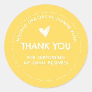 Sticker Rond Merci de soutenir ma petite entreprise