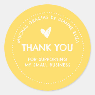 Sticker Rond Merci de soutenir ma petite entreprise