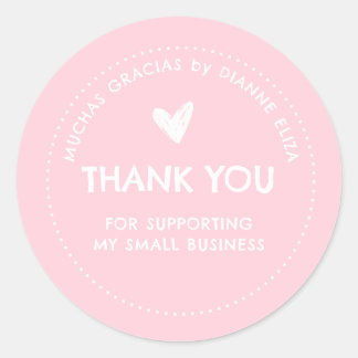Sticker Rond Merci de soutenir ma petite entreprise