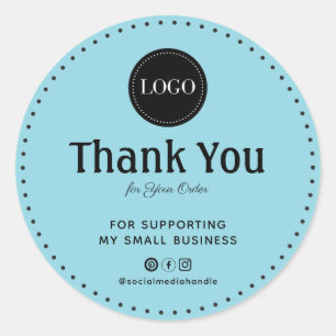 Sticker Rond Merci de soutenir ma petite entreprise sur mesure