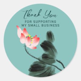 Sticker Rond Merci De Soutien Aux Entreprises Florales