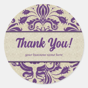 Sticker Rond Merci d'entreprise Customisé violet