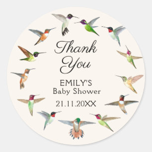 Sticker Rond Merci des colibris