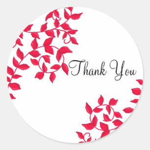Sticker Rond Merci des vignes rouges