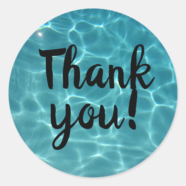 Sticker Rond Merci du Pool Party !  (Devant)
