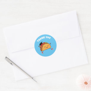 Sticker Rond Merci du Taco Graduation Party