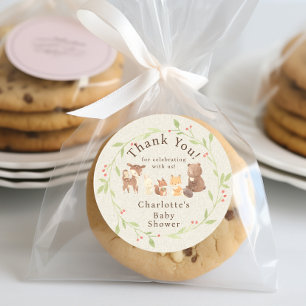 Sticker Rond Merci forestier enchanté