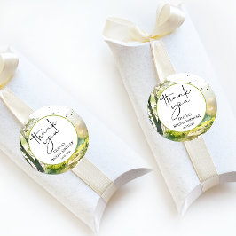 Sticker Rond Merci forestier rustique