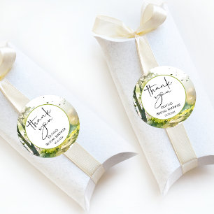 Sticker Rond Merci forestier rustique