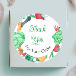 Sticker Rond Merci Frontal Végétal Pour Votre Commande