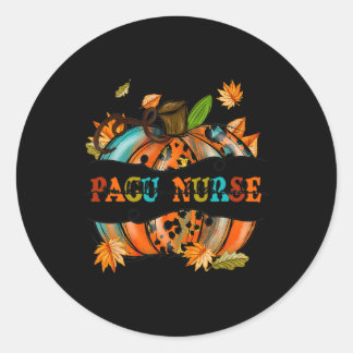 Sticker Rond Merci gracieux Bienheureux PACU Infirmière Citroui