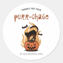 merci halloween éffrayant automne chat pun