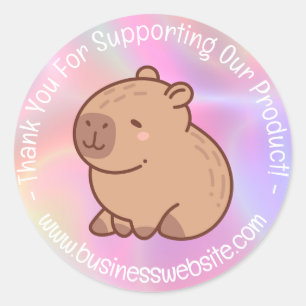 Sticker Rond Merci holographique prenant en charge le produit C