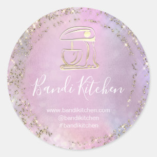 Sticker Rond Merci Logo Cuisine Cuisine Chef boulangerie Gâteau