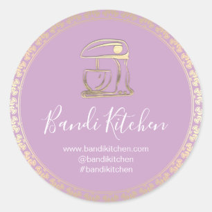 Sticker Rond Merci Logo Cuisine Cuisine Chef boulangeriePinkGol