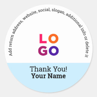 Sticker Rond Merci | Logo professionnel promotionnel