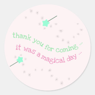 Sticker Rond "Merci" Magic Wand Babydouche