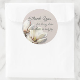 Sticker Rond Merci Mariage du sud de la Magnolia