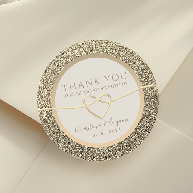 Sticker Rond Merci Mariage Faux (Créateur téléchargé)