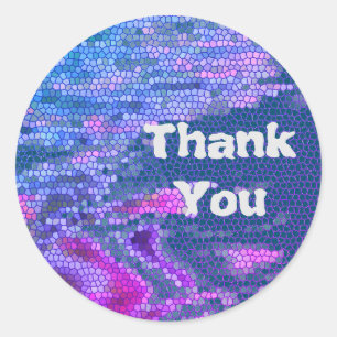 Sticker Rond Merci Marine Carrelage mosaïque Motif Appréciation