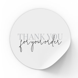 Sticker Rond Merci Minimaliste Moderne Pour Votre Commande