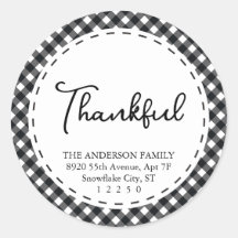 Merci |Noir & Blanc moderne Simple Thankgiving