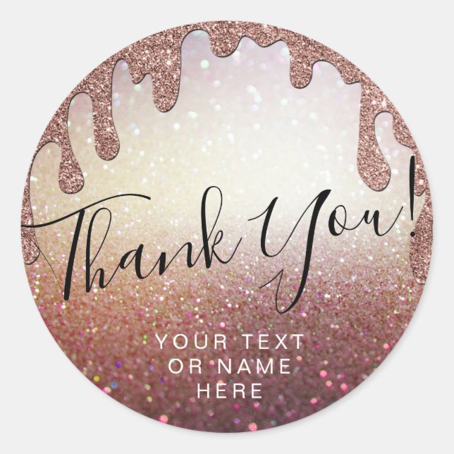 Sticker Rond Merci Nom 16e anniversaire de naissance (Devant)