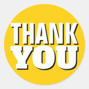 Sticker Rond Merci Or