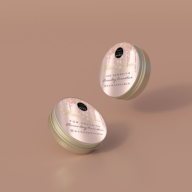 Sticker Rond Merci Or Pour Choisir Les Roses Logo (Créateur téléchargé)