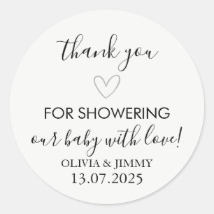 Sticker Rond Merci Pour Doucher Notre Bébé