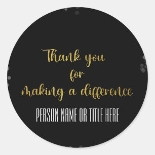 Sticker Rond Merci pour faire une différence